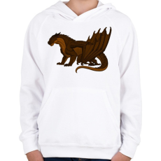 PRINTFASHION Óriás Sárkány - Gyerek kapucnis pulóver - Fehér