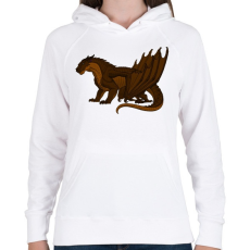 PRINTFASHION Óriás Sárkány - Női kapucnis pulóver - Fehér