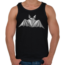 PRINTFASHION Origami denevér - Férfi atléta - Fekete atléta, trikó