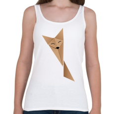 PRINTFASHION Origami Fox - Női atléta - Fehér