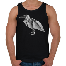 PRINTFASHION Origami holló - Férfi atléta - Fekete atléta, trikó