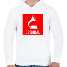 PRINTFASHION Original - Férfi kapucnis pulóver - Fehér férfi pulóver, kardigán