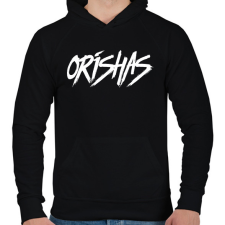 PRINTFASHION ORISHAS - Férfi kapucnis pulóver - Fekete férfi pulóver, kardigán