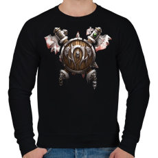 PRINTFASHION Ork címer - Férfi pulóver - Fekete