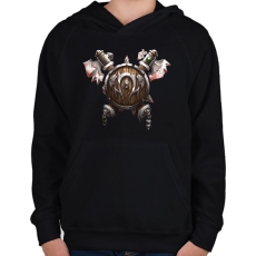 PRINTFASHION Ork címer - Gyerek kapucnis pulóver - Fekete