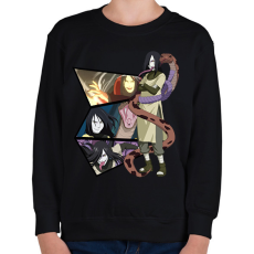 PRINTFASHION Orochimaru montázs - Gyerek pulóver - Fekete