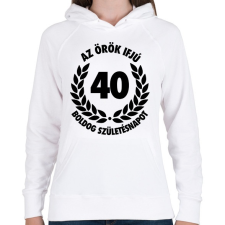 PRINTFASHION Örök ifjú - 40 - Női kapucnis pulóver - Fehér női pulóver, kardigán