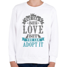 PRINTFASHION Örökbefogadás - Gyerek pulóver - Fehér
