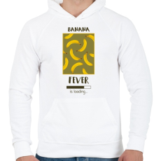 PRINTFASHION Örökké banán - Férfi kapucnis pulóver - Fehér