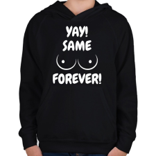 PRINTFASHION Örökké együtt! - Gyerek kapucnis pulóver - Fekete gyerek pulóver, kardigán