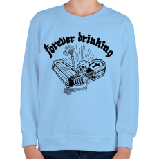 PRINTFASHION Örökké inni - Gyerek pulóver - Világoskék