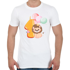 PRINTFASHION Oroszlán 1 éves  - Férfi póló - Fehér férfi póló