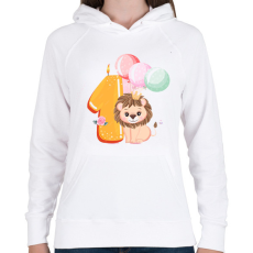 PRINTFASHION Oroszlán 1 éves  - Női kapucnis pulóver - Fehér