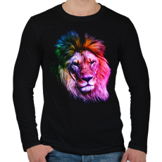 PRINTFASHION Oroszlan art - Férfi hosszú ujjú póló - Fekete