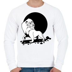PRINTFASHION Oroszlán - Az állatok királya - Férfi pulóver - Fehér