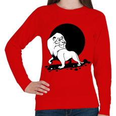 PRINTFASHION Oroszlán - Az állatok királya - Női pulóver - Piros