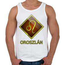 PRINTFASHION Oroszlán - Férfi atléta - Fehér atléta, trikó