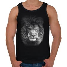 PRINTFASHION oroszlán  - Férfi atléta - Fekete atléta, trikó