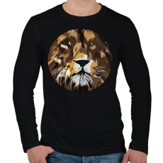 PRINTFASHION oroszlán - Férfi hosszú ujjú póló - Fekete