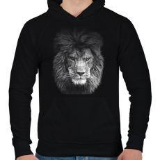 PRINTFASHION oroszlán  - Férfi kapucnis pulóver - Fekete