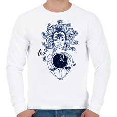 PRINTFASHION oroszlán  - Férfi pulóver - Fehér
