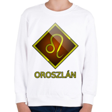 PRINTFASHION Oroszlán - Gyerek pulóver - Fehér