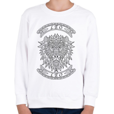 PRINTFASHION Oroszlán  - Gyerek pulóver - Fehér gyerek pulóver, kardigán