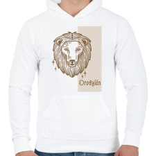 PRINTFASHION Oroszlán horoszkóp - Férfi kapucnis pulóver - Fehér női pulóver, kardigán