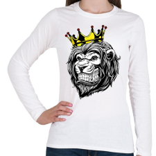 PRINTFASHION Oroszlán king - Női hosszú ujjú póló - Fehér női póló