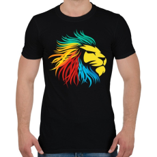 PRINTFASHION Oroszlán logó - Férfi póló - Fekete