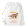 PRINTFASHION Oroszlán - Maine coon cica - Sportzsák, Tornazsák - Fehér