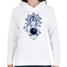PRINTFASHION oroszlán  - Női kapucnis pulóver - Fehér női pulóver, kardigán