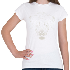 PRINTFASHION Oroszlán - Női póló - Fehér női póló