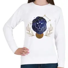 PRINTFASHION Oroszlán - Női pulóver - Fehér női pulóver, kardigán