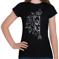 PRINTFASHION Oroszlán páros férfi 1 - Női póló - Fekete