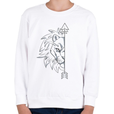 PRINTFASHION Oroszlán páros férfi 2 - Gyerek pulóver - Fehér