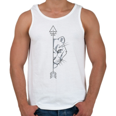 PRINTFASHION Oroszlán páros női 2 - Férfi atléta - Fehér