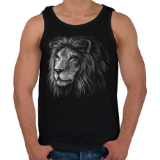 PRINTFASHION Oroszlan portré - Férfi atléta - Fekete