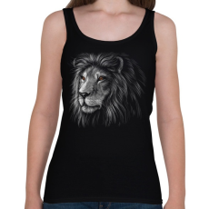 PRINTFASHION Oroszlan portré - Női atléta - Fekete