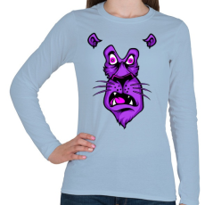 PRINTFASHION Oroszlán sokkban - Női hosszú ujjú póló - Világoskék
