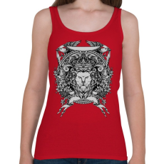 PRINTFASHION Oroszlán trón - Női atléta - Cseresznyepiros