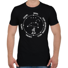 PRINTFASHION Oroszlán tulajdonságok - Férfi póló - Fekete férfi póló