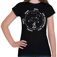 PRINTFASHION Oroszlán tulajdonságok - Női póló - Fekete női póló
