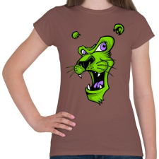 PRINTFASHION Oroszlánmosoly - Női póló - Mogyoróbarna női póló