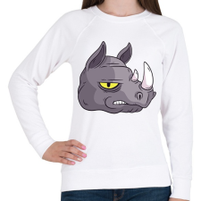 PRINTFASHION Orrszarvú - Női pulóver - Fehér női pulóver, kardigán