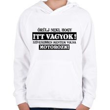 PRINTFASHION ÖRÜLJ NEKI - Gyerek kapucnis pulóver - Fehér gyerek pulóver, kardigán