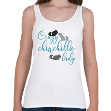 PRINTFASHION Őrült csincsillás hölgy - Női atléta - Fehér