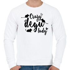 PRINTFASHION Őrült degus hölgy - Férfi pulóver - Fehér férfi pulóver, kardigán