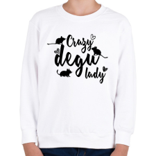 PRINTFASHION Őrült degus hölgy - Gyerek pulóver - Fehér gyerek pulóver, kardigán