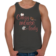 PRINTFASHION Őrült egeres hölgy - Férfi atléta - Sötétszürke